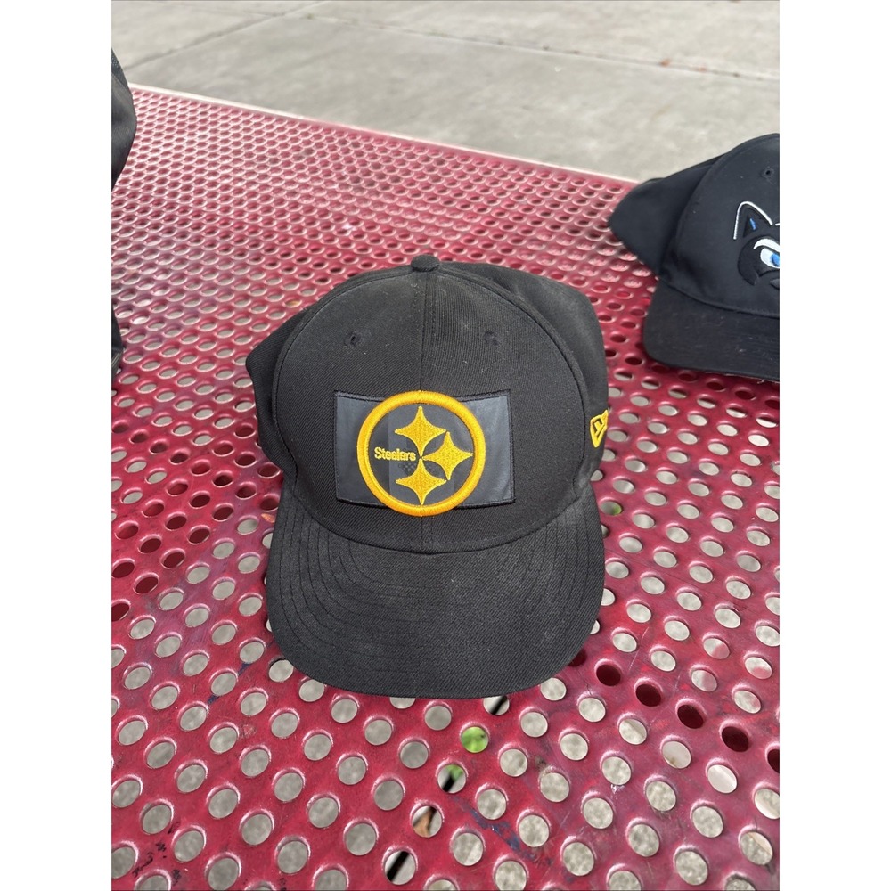 Pittsburgh Steelers Hat New Era Size 7 5/8 Fitted 59Fifty Black NFL